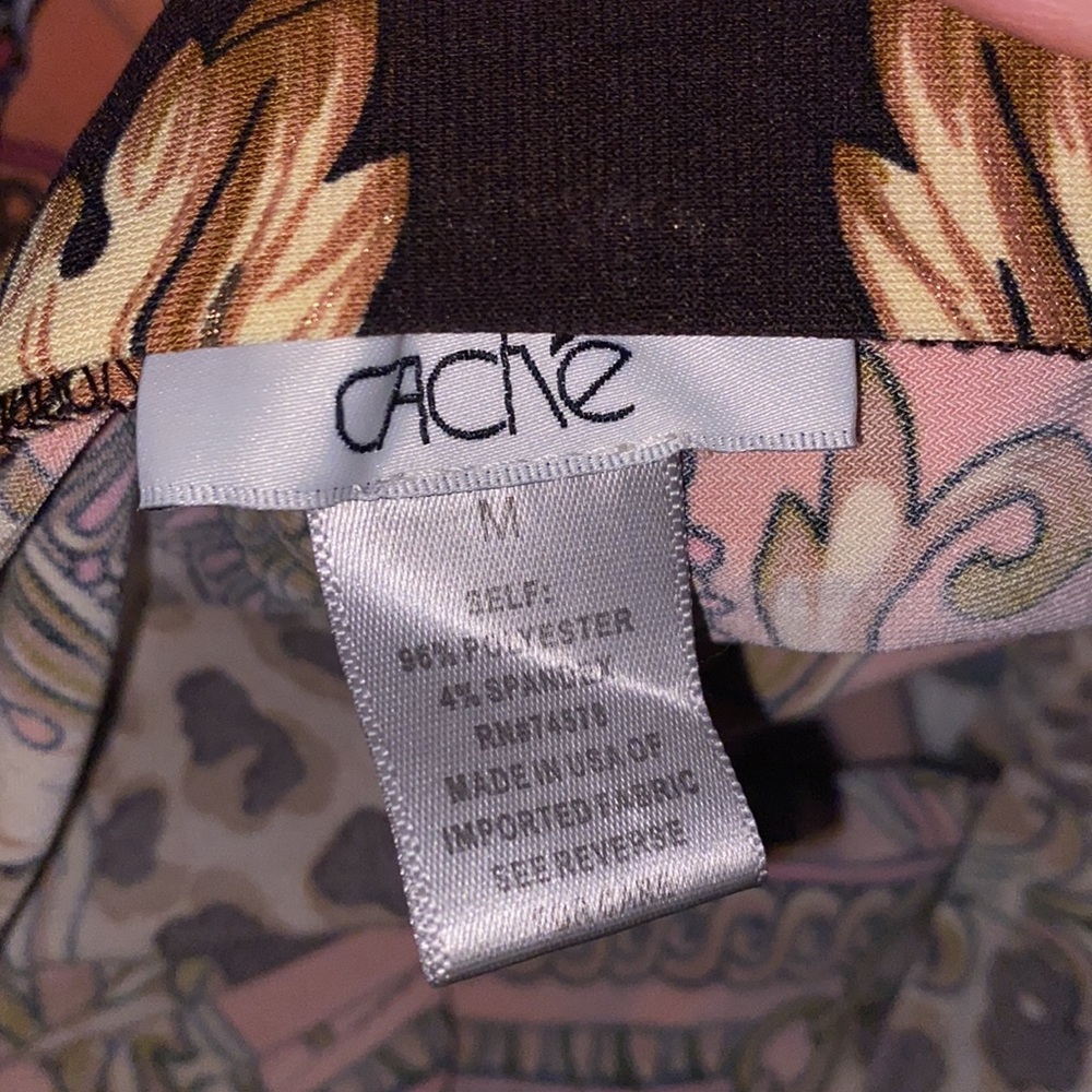 VINTAGE Cache One-Shoulder Baroque Printed Top - Picture 3 of 3